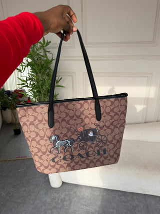 Odelia Halloween Horse Coach City Tote Bag