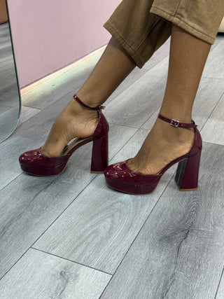 Madden Wine Platform Heels