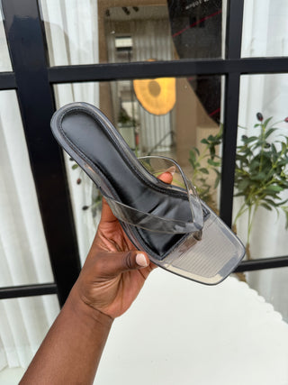 Hanna Black Jelly Kitten Heels