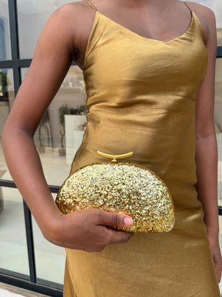 Carvela Gold Marbel Clutch