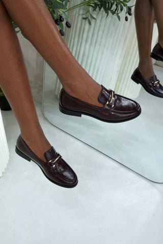 Dainess Maroon Penny Loafers