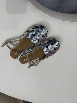 Lacey Silver Cage Sandal