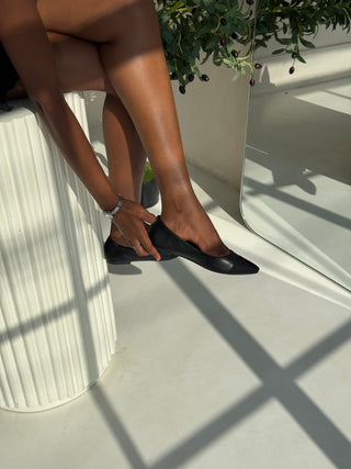 Dollie Black Patent Flat Shoes