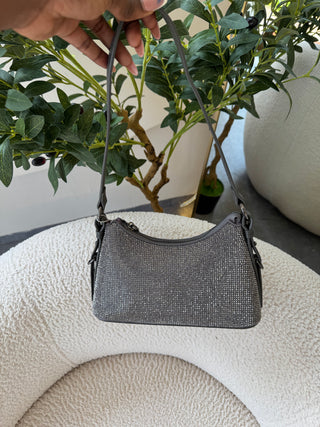 Maeve Grey Asymmetric Shoulder Bag