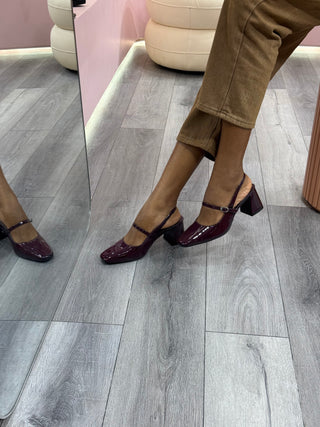 Floni Wine Slingback Block