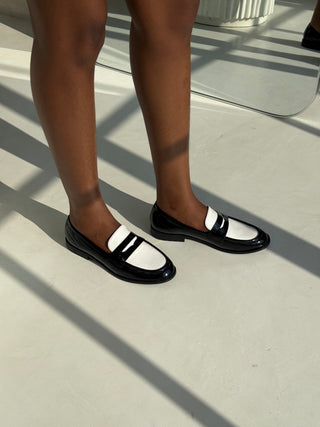 Artemis Patent Black & White Loafer