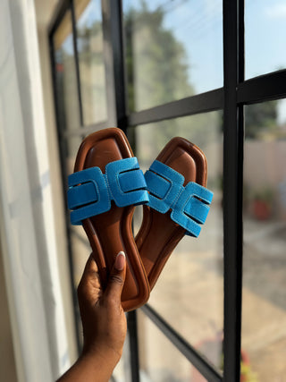 Tessa Blue Slipper