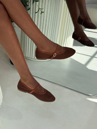 Deidre Brown Mesh Ballet Flats