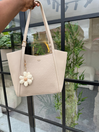 Mabel Beige Tote Bag