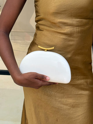 Carvela White Marbel Clutch