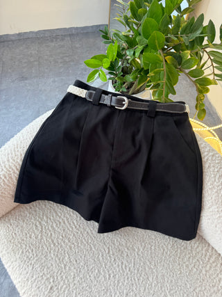 Teli Black Shorts