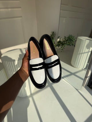 Artemis Patent Black & White Loafer