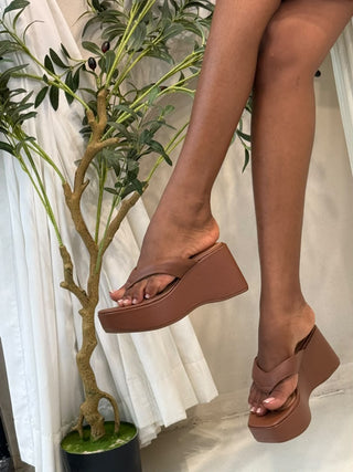 Bianca Brown Wedge