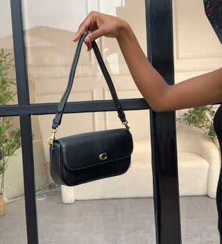 Opal Black Coach Shoulder Bag