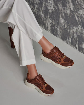 Sofia Brown & Beige Sneaker