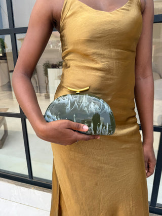 Carvela Black Marbel Clutch