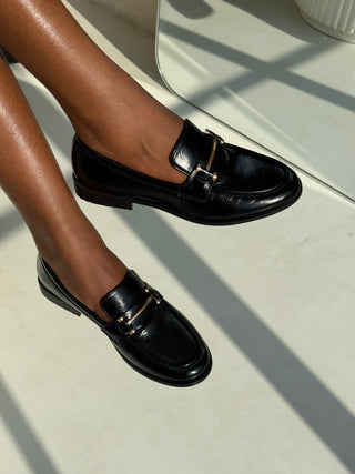 Dainess Black Penny Loafers