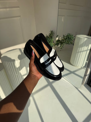Artemis Patent Black & White Loafer