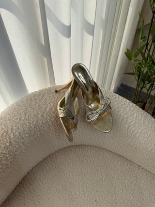 Rivka Gold Slipper Heels