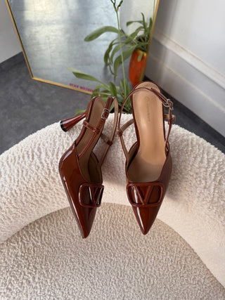 Scottie Brown Slingback Mid length Heels