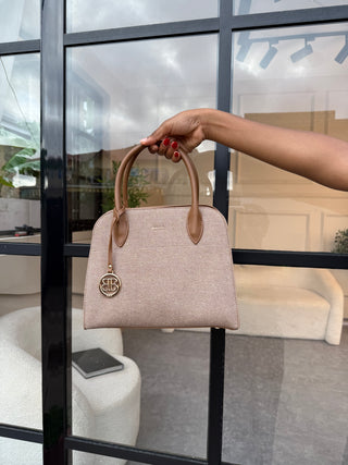 Sylvia Brown Top Handle Bag