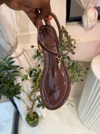 Livia Chocolate Thong Sandal