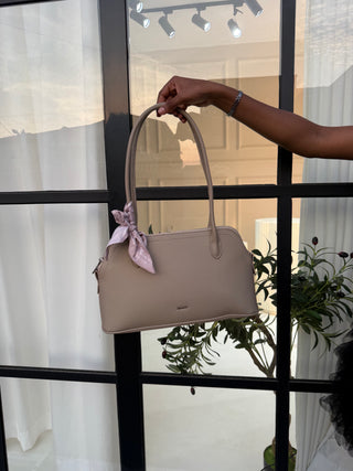 Summer Khaki Structured Tote Bag