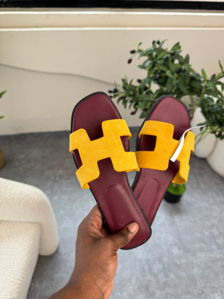 Tracy Yellow/Wine Slides