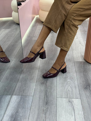 Floni Wine Slingback Block