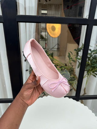 Kali Pink Satin Ballet Flats