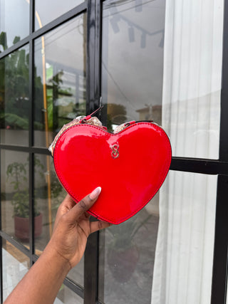Jamie Red Love Shaped Crossbody Bag