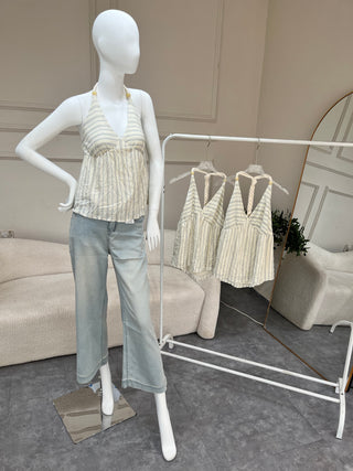 Maryam Blue Striped Top