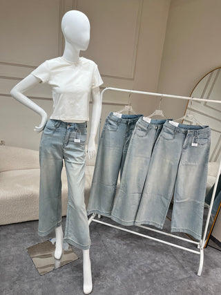 Susana Wide Leg Blue Denim Jeans