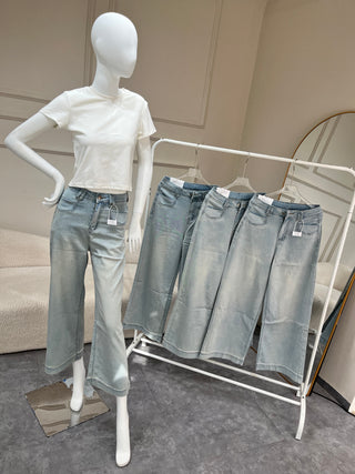 Susana Wide Leg Blue Denim Jeans