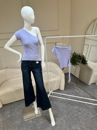 Nina Lilac Off-Shoulder Top