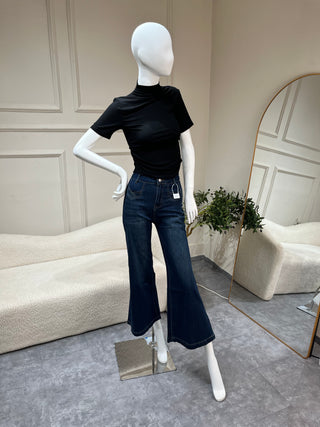Soraya Ruched Turtleneck Top