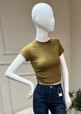 Paloma Ruched Roundneck Top