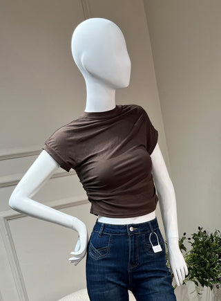Paloma Ruched Roundneck Top