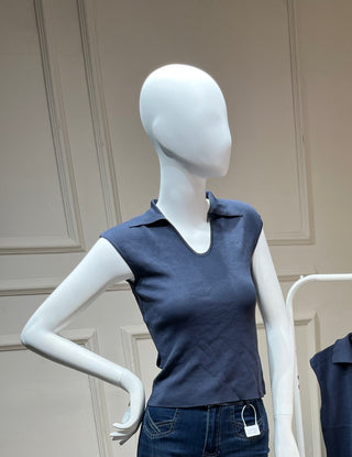 Alder Grey Vest with Collar