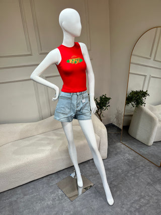 1957 Ghana Girl Tank Top - Red
