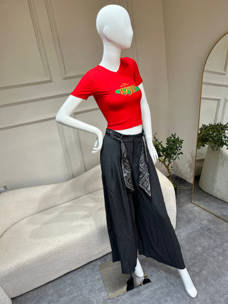 1957 Ghana Girl Basic Top - Red