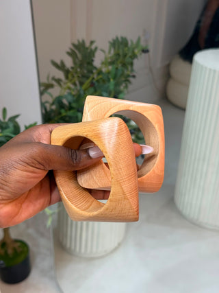 MaameEsi Chunky Wooden Bangles