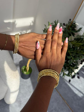 Esi bracelet and ring - Gold Coil