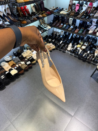 Hera Nude Sling Black Heels (PRE ORDER)