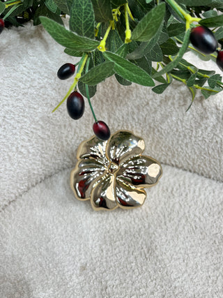 Kelsey Gold Flower-Shaped Clutch