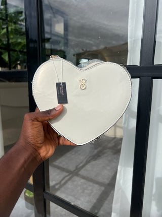 Jamie White Love Shaped Crossbody Bag