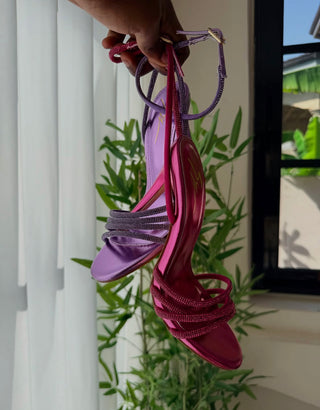 Josie Purple Ankle Strap Heels