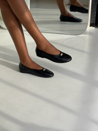 Raina Black Ballet Flats