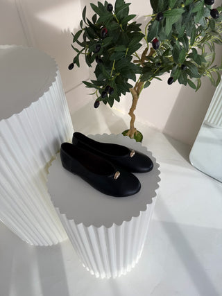 Raina Black Ballet Flats