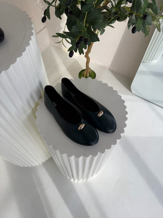 Raina Black Ballet Flats